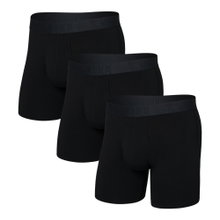 SAXX Boxershorts Droptemp Cooling Cotton Boxer Brief Fly schwarz Herren - 3 Stück